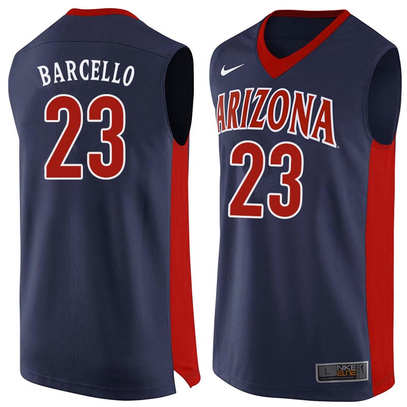 Men Arizona Wildcats #23 Alex Barcello College Basketball Jerseys Sale-Navy